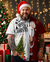 Herren Weihnachtsmann Übergröße Kurzarm T-Shirt
